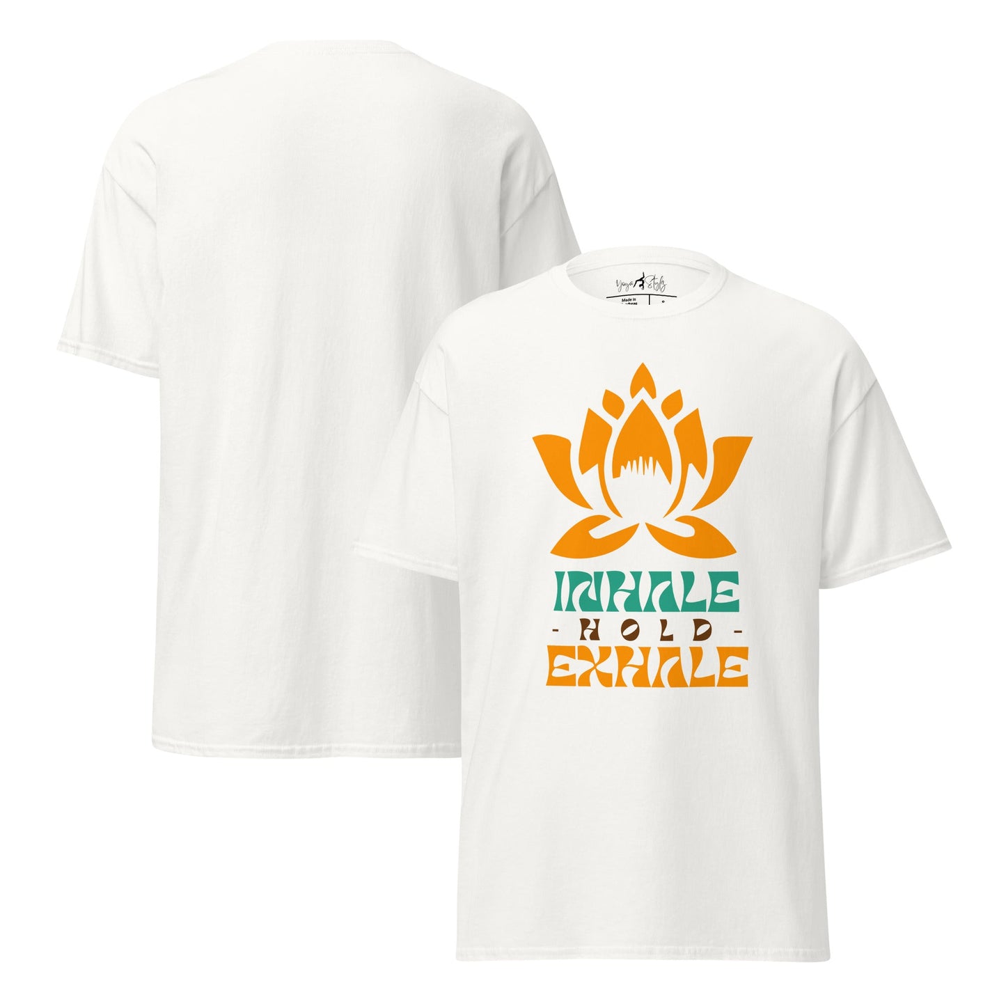 Inhale Exhale T-Shirt – Achtsamkeit & Meditation Design – Unisex Baumwoll - Shirt – Yoga Mindfulness Geschenk - YogaStylz