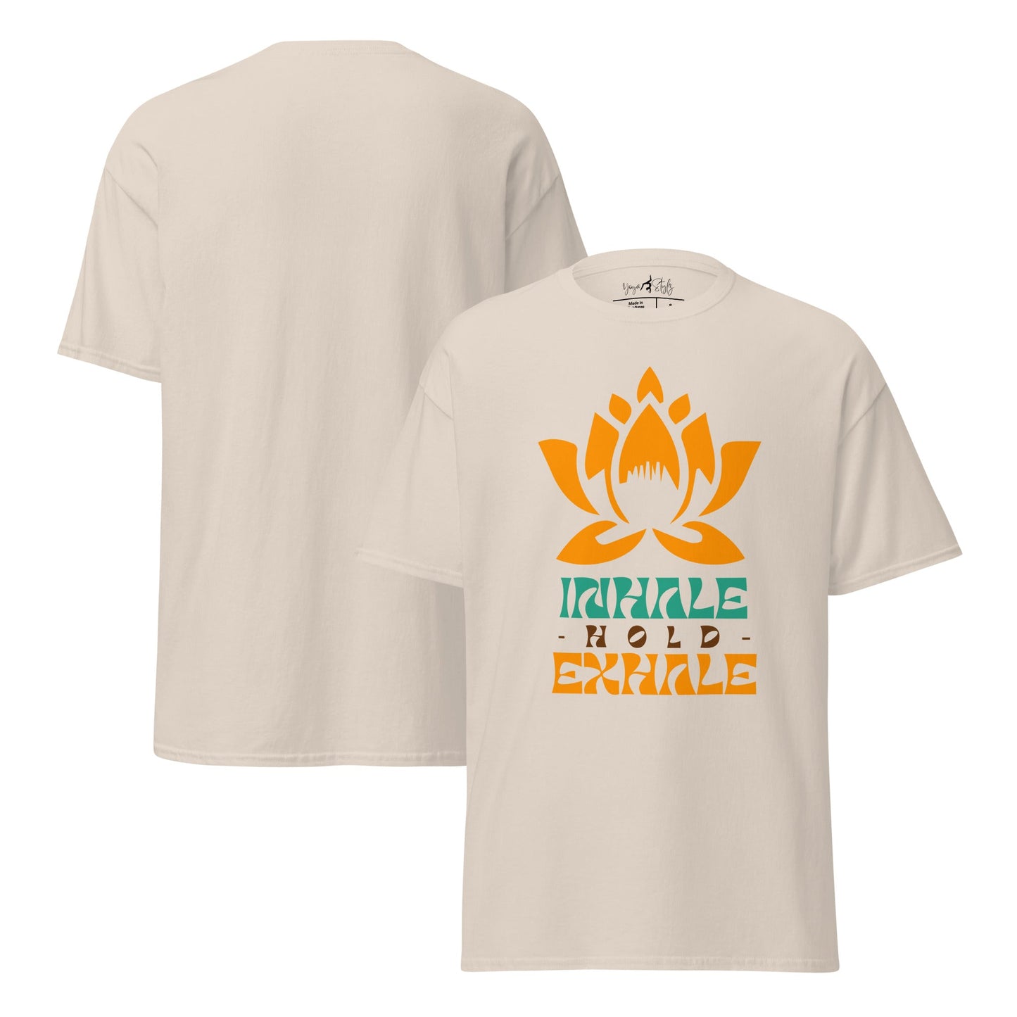 Inhale Exhale T-Shirt – Achtsamkeit & Meditation Design – Unisex Baumwoll - Shirt – Yoga Mindfulness Geschenk - YogaStylz