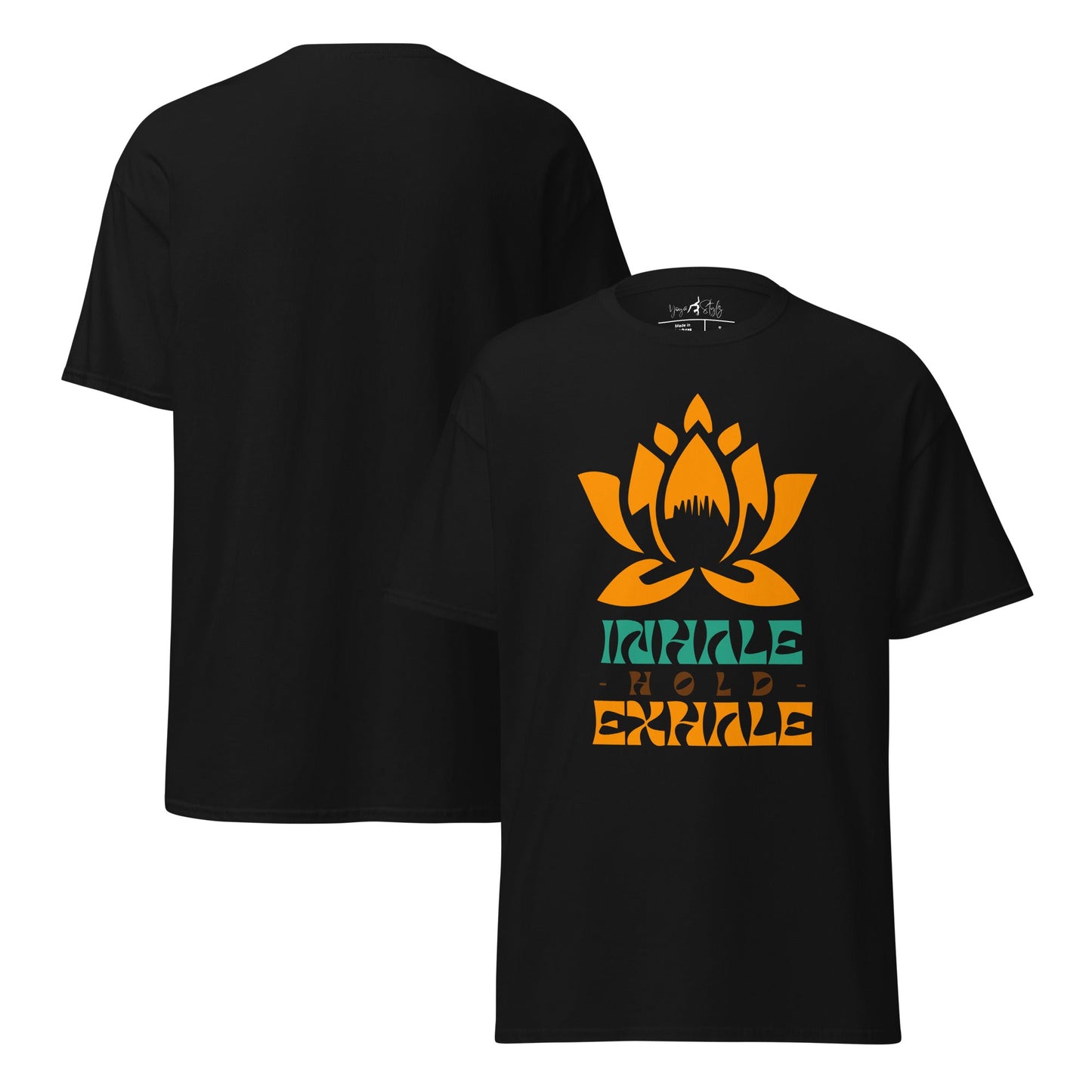 Inhale Exhale T-Shirt – Achtsamkeit & Meditation Design – Unisex Baumwoll - Shirt – Yoga Mindfulness Geschenk - YogaStylz