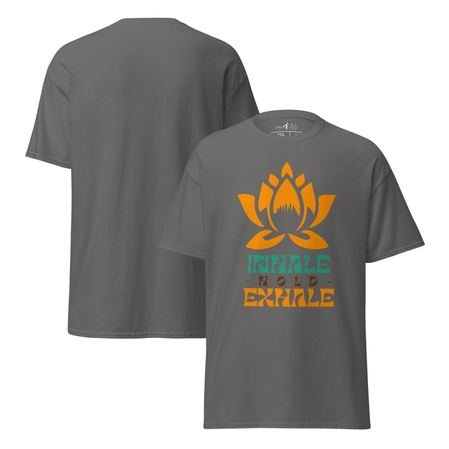 Inhale Exhale T-Shirt – Achtsamkeit & Meditation Design – Unisex Baumwoll - Shirt – Yoga Mindfulness Geschenk - YogaStylz