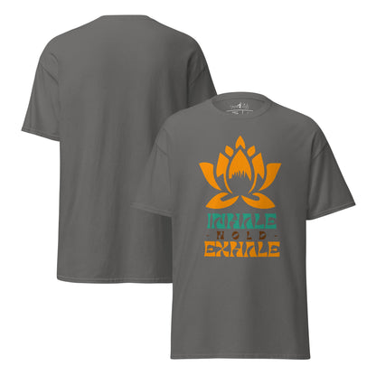 Inhale Exhale T-Shirt – Achtsamkeit & Meditation Design – Unisex Baumwoll - Shirt – Yoga Mindfulness Geschenk - YogaStylz