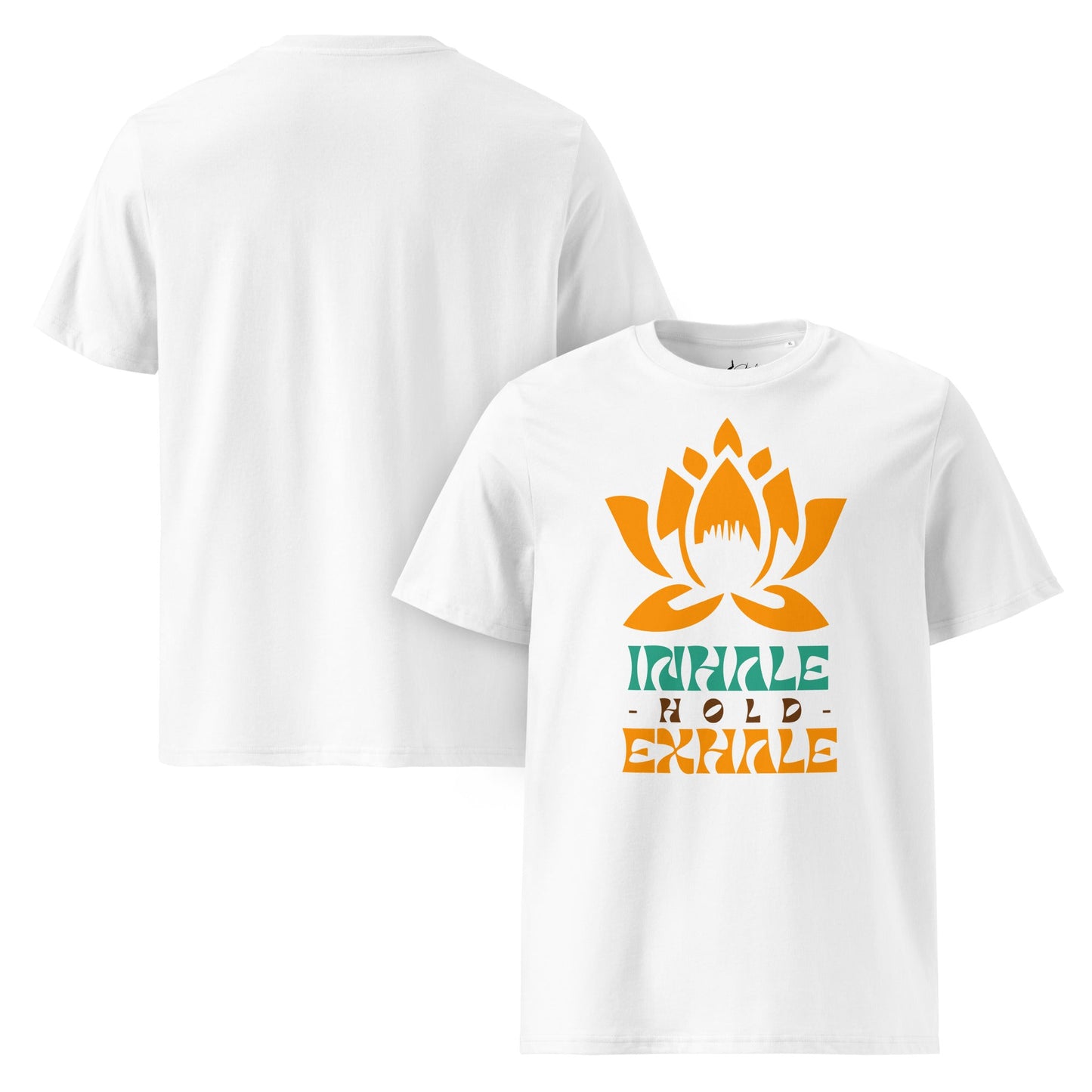 Inhale Exhale T-Shirt – Achtsamkeit & Meditation Design | Unisex Shirt aus 100 % Baumwolle (Bio) für Yoga & Selfcare - YogaStylz