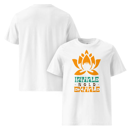 Inhale Exhale T-Shirt – Achtsamkeit & Meditation Design | Unisex Shirt aus 100 % Baumwolle (Bio) für Yoga & Selfcare - YogaStylz