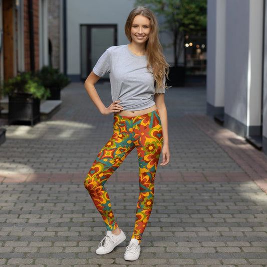 Leggings im Flower - Power - Design - YogaStylz
