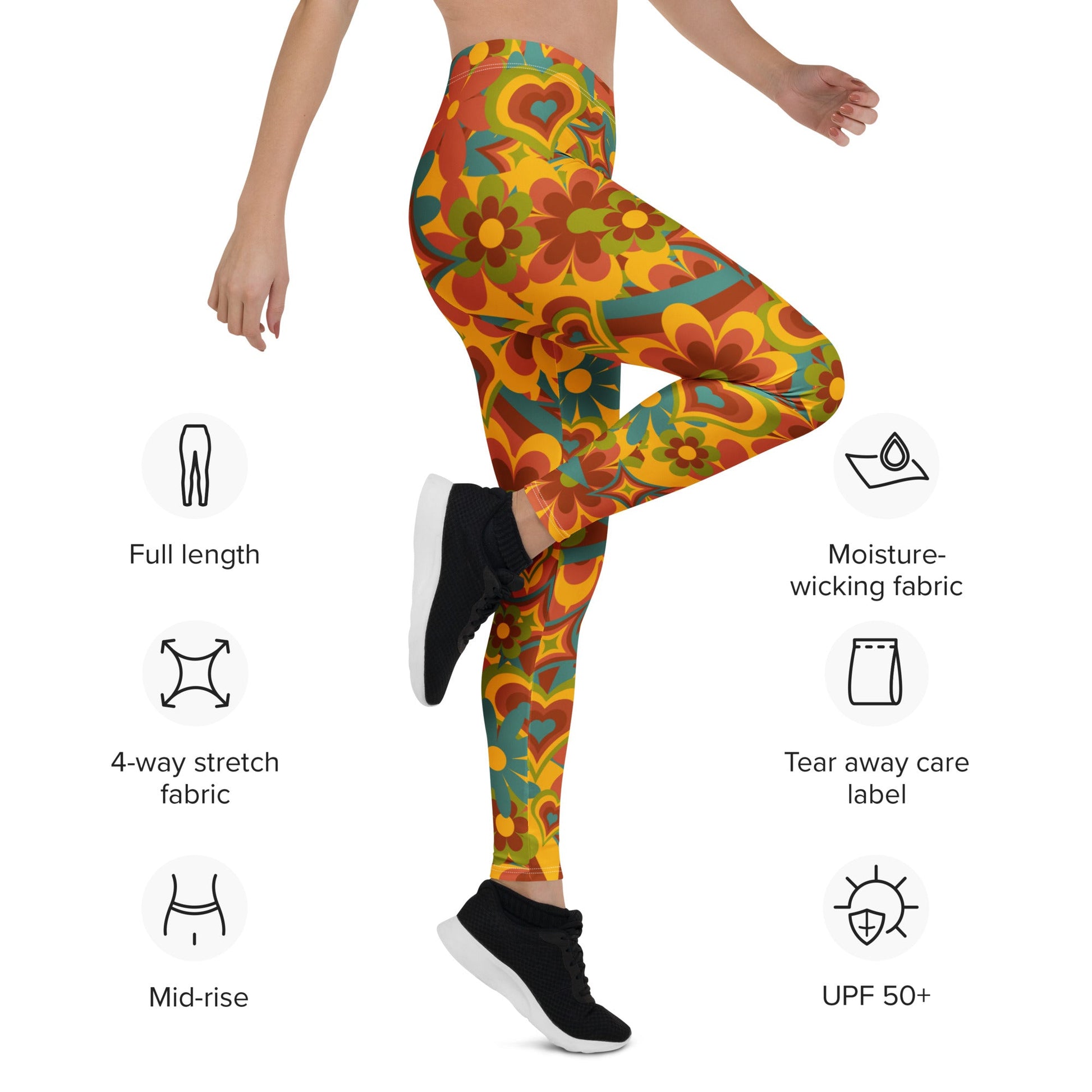 Leggings im Flower - Power - Design - YogaStylz