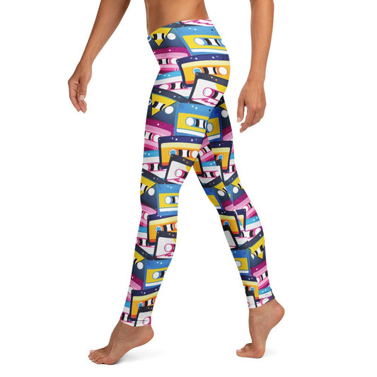 Leggings im Retro - Kassetten - Design - YogaStylz