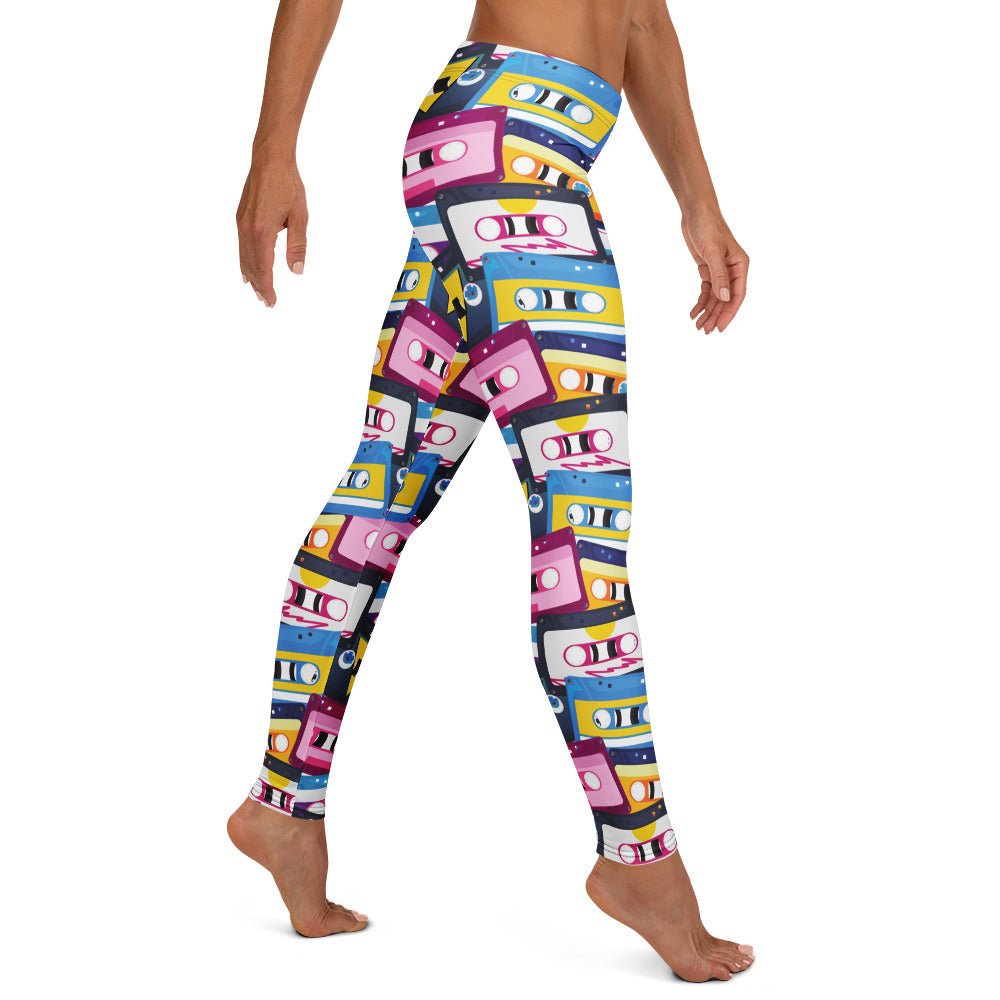 Leggings im Retro - Kassetten - Design - YogaStylz