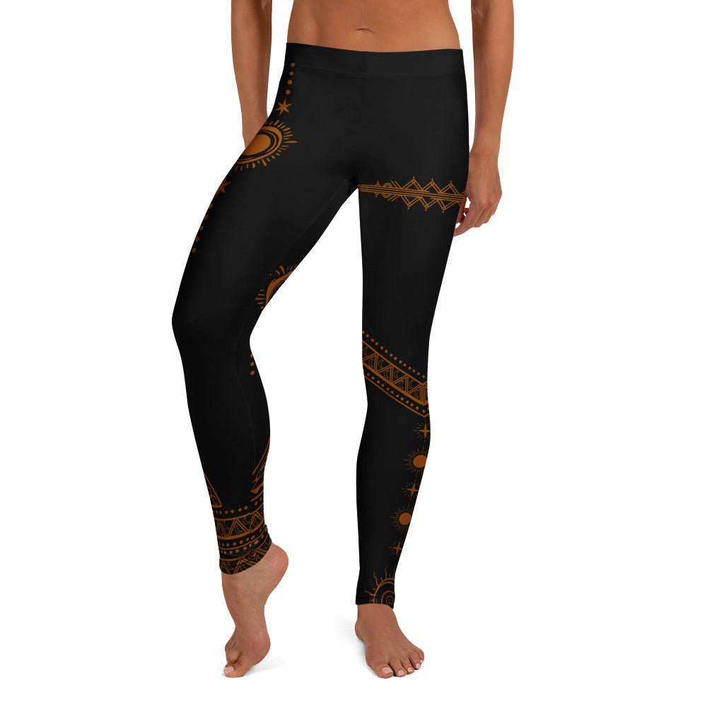Leggings Tribal Sun Leggings – Kraftvolles Design trifft Komfort - YogaStylz