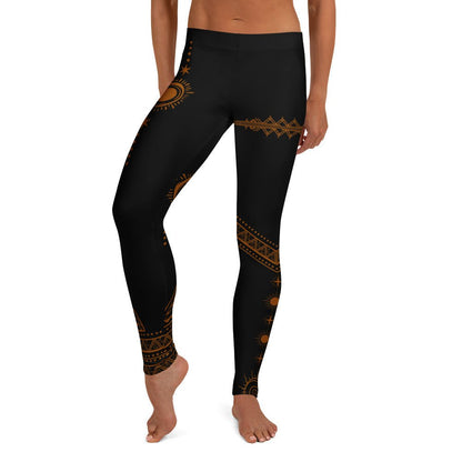 Leggings Tribal Sun Leggings – Kraftvolles Design trifft Komfort - YogaStylz
