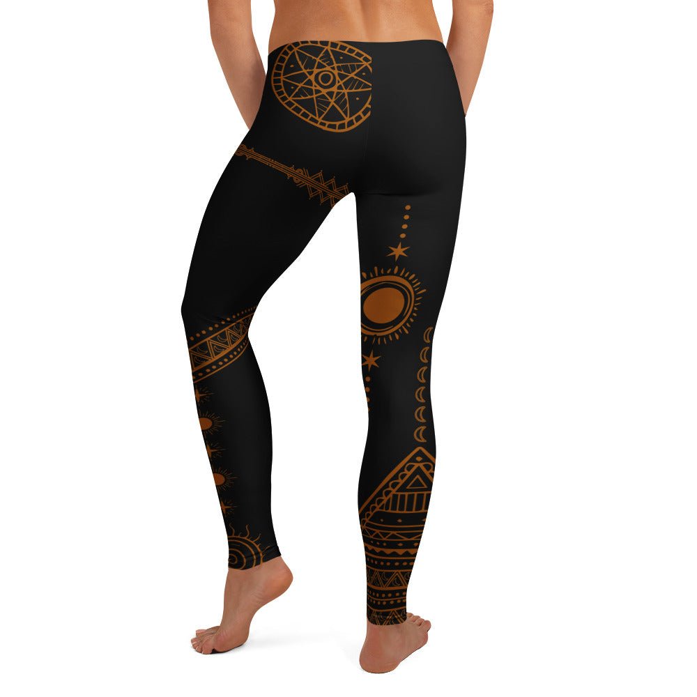 Leggings Tribal Sun Leggings – Kraftvolles Design trifft Komfort - YogaStylz