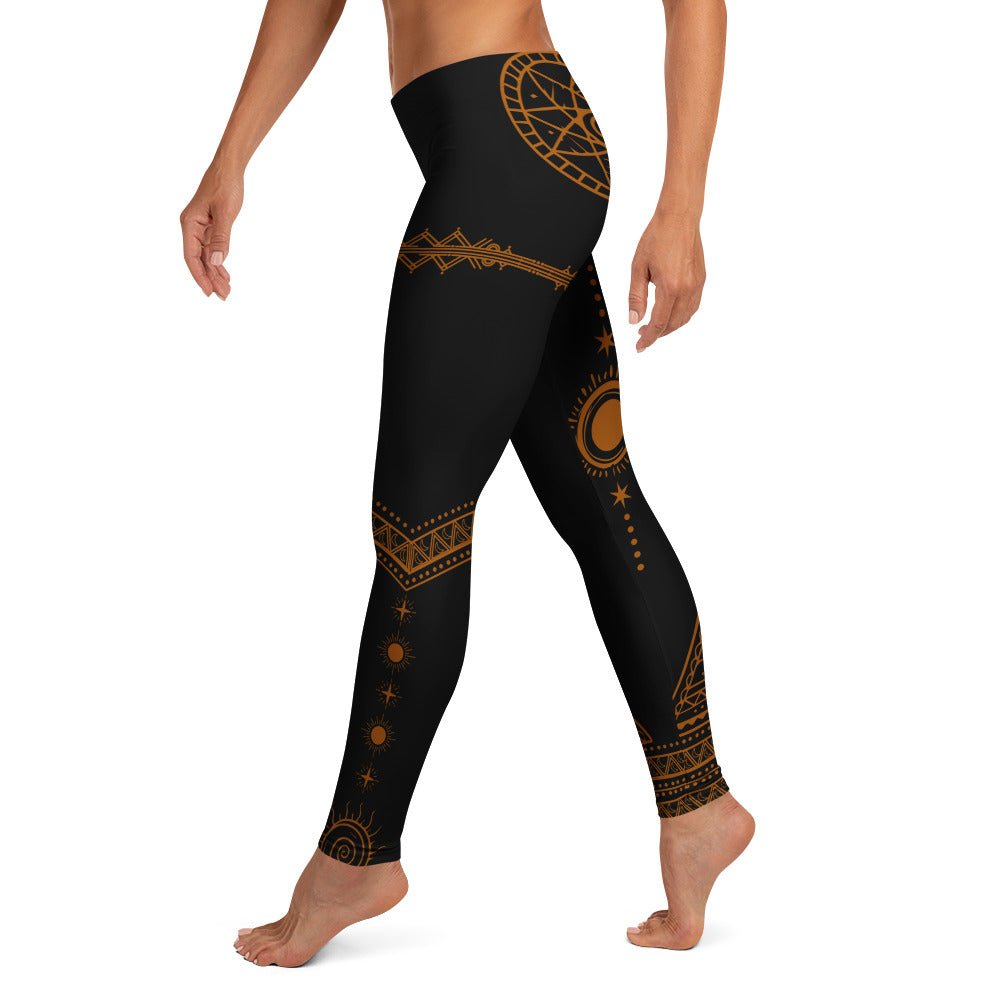 Leggings Tribal Sun Leggings – Kraftvolles Design trifft Komfort - YogaStylz
