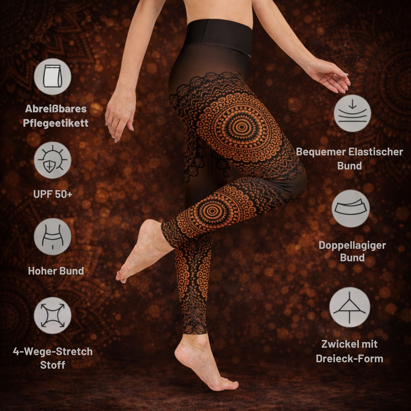 Mandala Yoga - Leggings – Fokus, Energie & Stil - YogaStylz