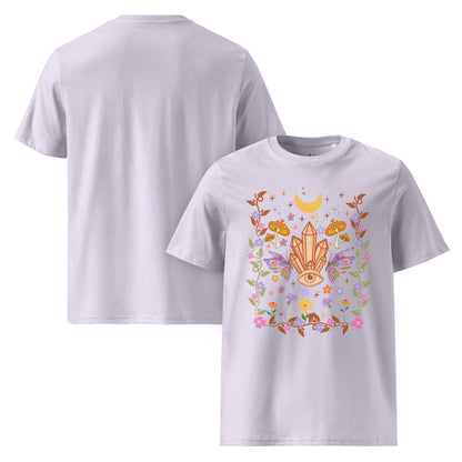 Mystic Bloom – Unisex Bio T-Shirt (Crystal Eye Design) - YogaStylz