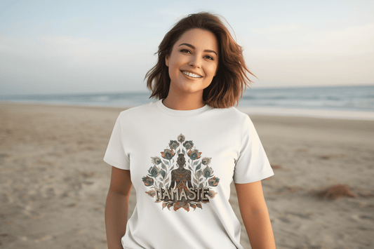 Namaste T-Shirt – Spirituelles Unisex Shirt – Yoga & Achtsamkeit – 100 % Baumwolle – Boho Design - YogaStylz