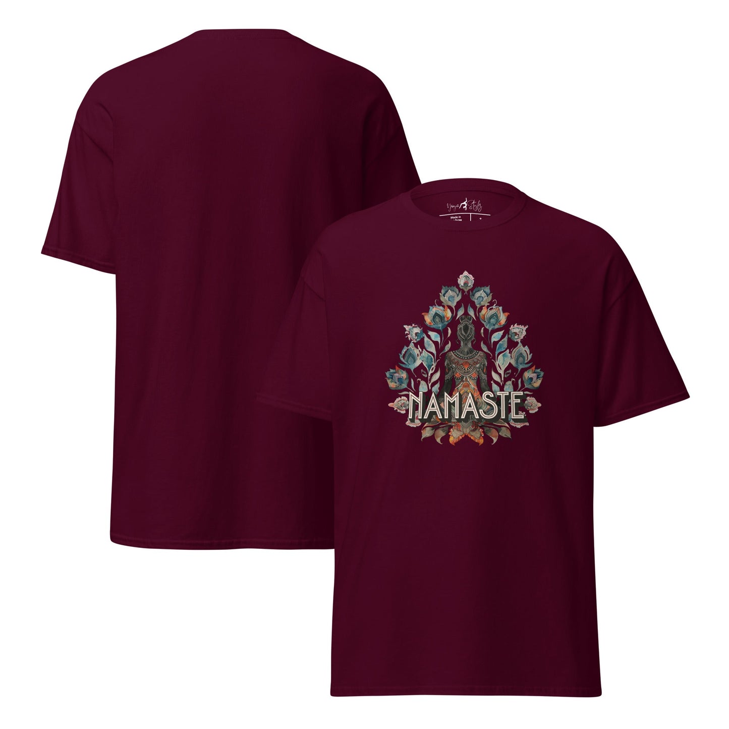 Namaste T-Shirt – Spirituelles Unisex Shirt – Yoga & Achtsamkeit – 100 % Baumwolle – Boho Design - YogaStylz