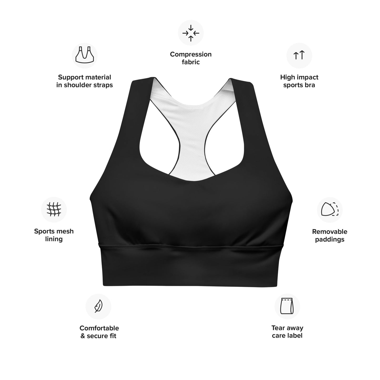 Recycelter Longline - Sport - BH im Breathe - Lotus Design - YogaStylz