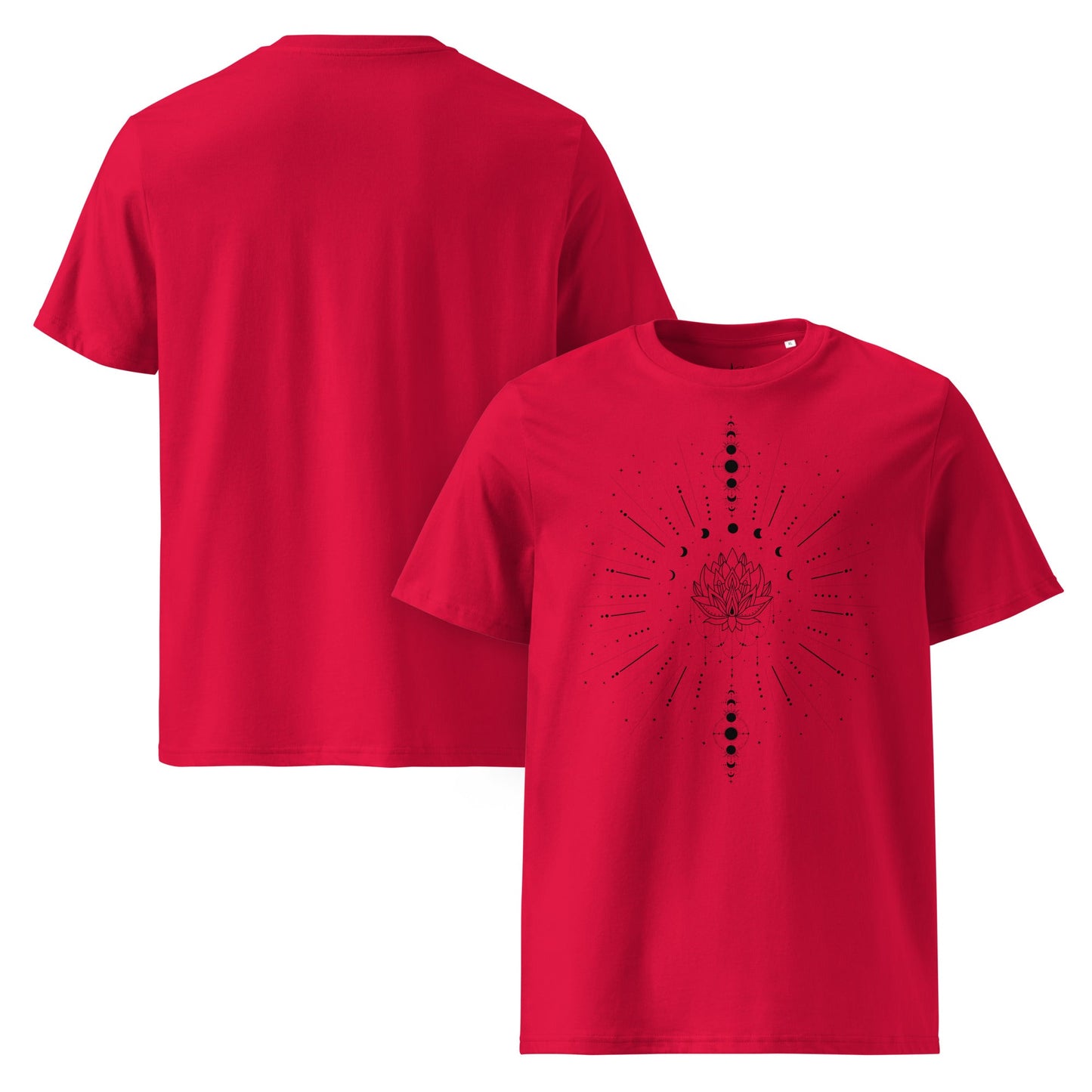 Sacred Lotus Line Art T-Shirt | Bio - Baumwolle | Spirituelles Design - YogaStylz