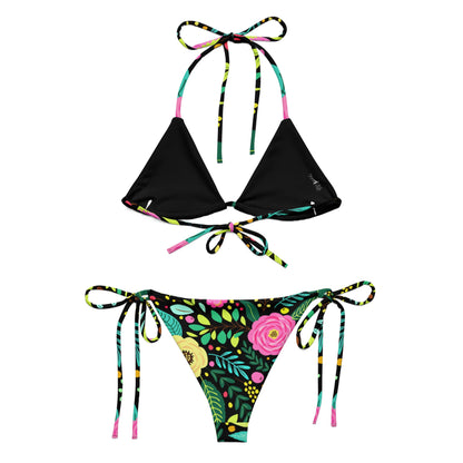 Schnürbikini „Bloom Pop“ – floral, flexibel & super bequem - YogaStylz