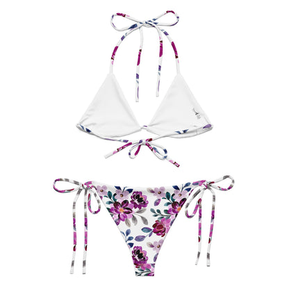 Schnürbikini „Purple Blossom“ – verspielt, flexibel - YogaStylz