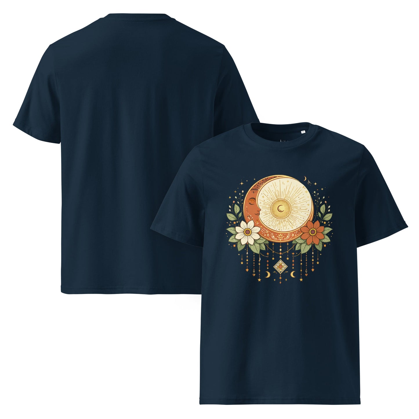Sonne Mond T-Shirt | Celestial Boho Shirt | Unisex Bio Baumwolle | Nachhaltige Mode - YogaStylz