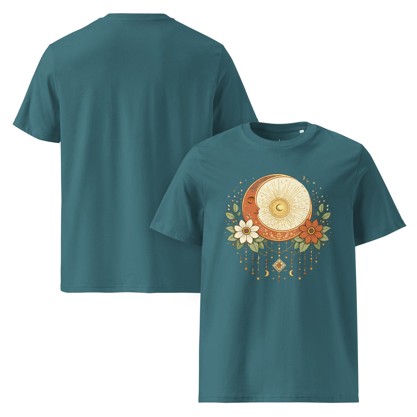Sonne Mond T-Shirt | Celestial Boho Shirt | Unisex Bio Baumwolle | Nachhaltige Mode - YogaStylz