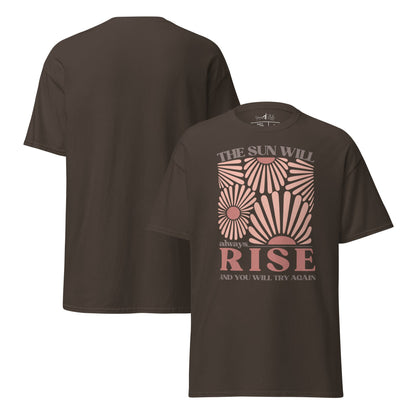 Sonnen T-Shirt mit Statement | The Sun Will Always Rise | Zeitloses Motiv - YogaStylz