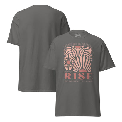 Sonnen T-Shirt mit Statement | The Sun Will Always Rise | Zeitloses Motiv - YogaStylz