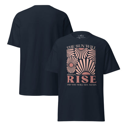 Sonnen T-Shirt mit Statement | The Sun Will Always Rise | Zeitloses Motiv - YogaStylz