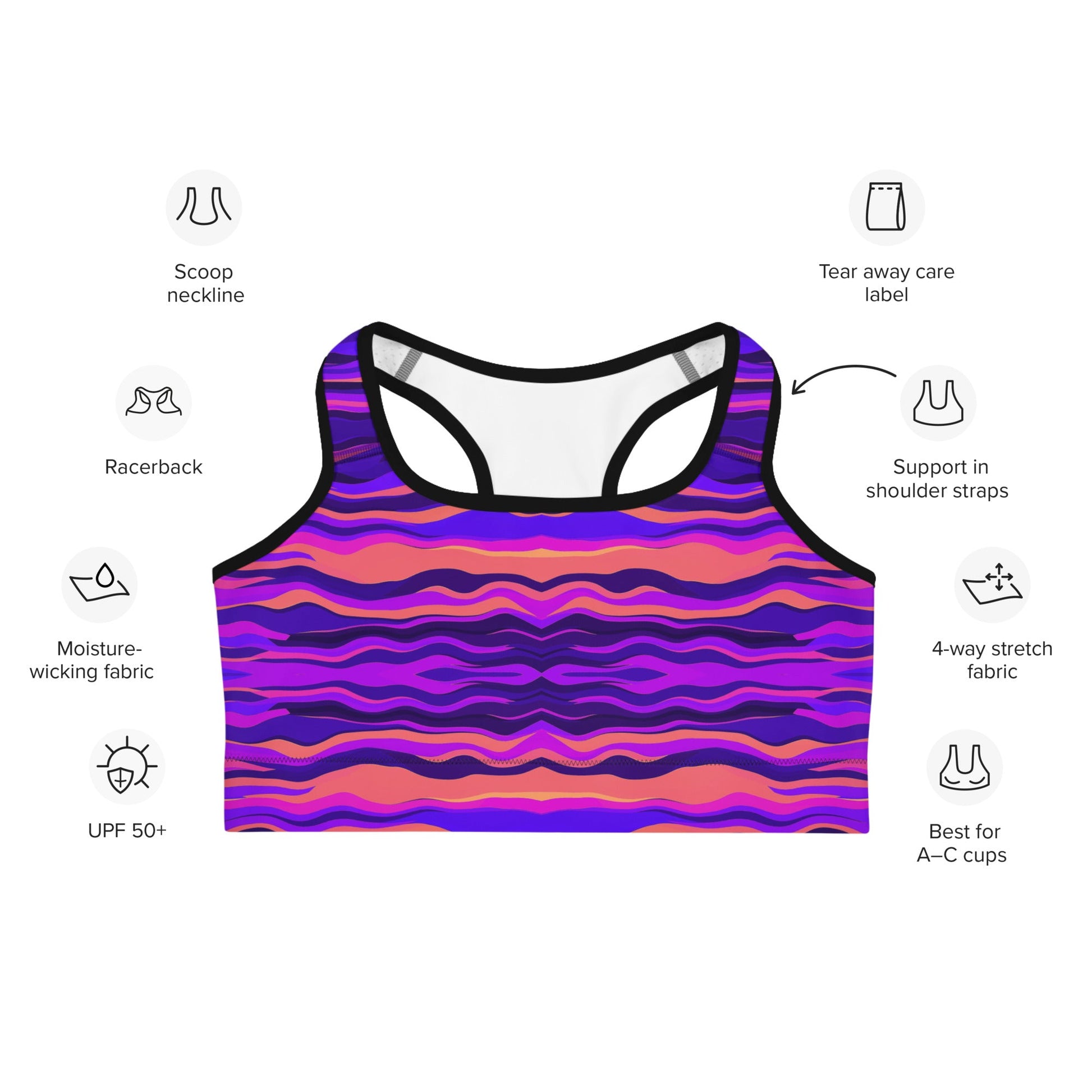 Sport - BH im Psychedelischen Design - YogaStylz