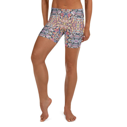 Sport - Shorts Bunt mit Boho - Muster - YogaStylz