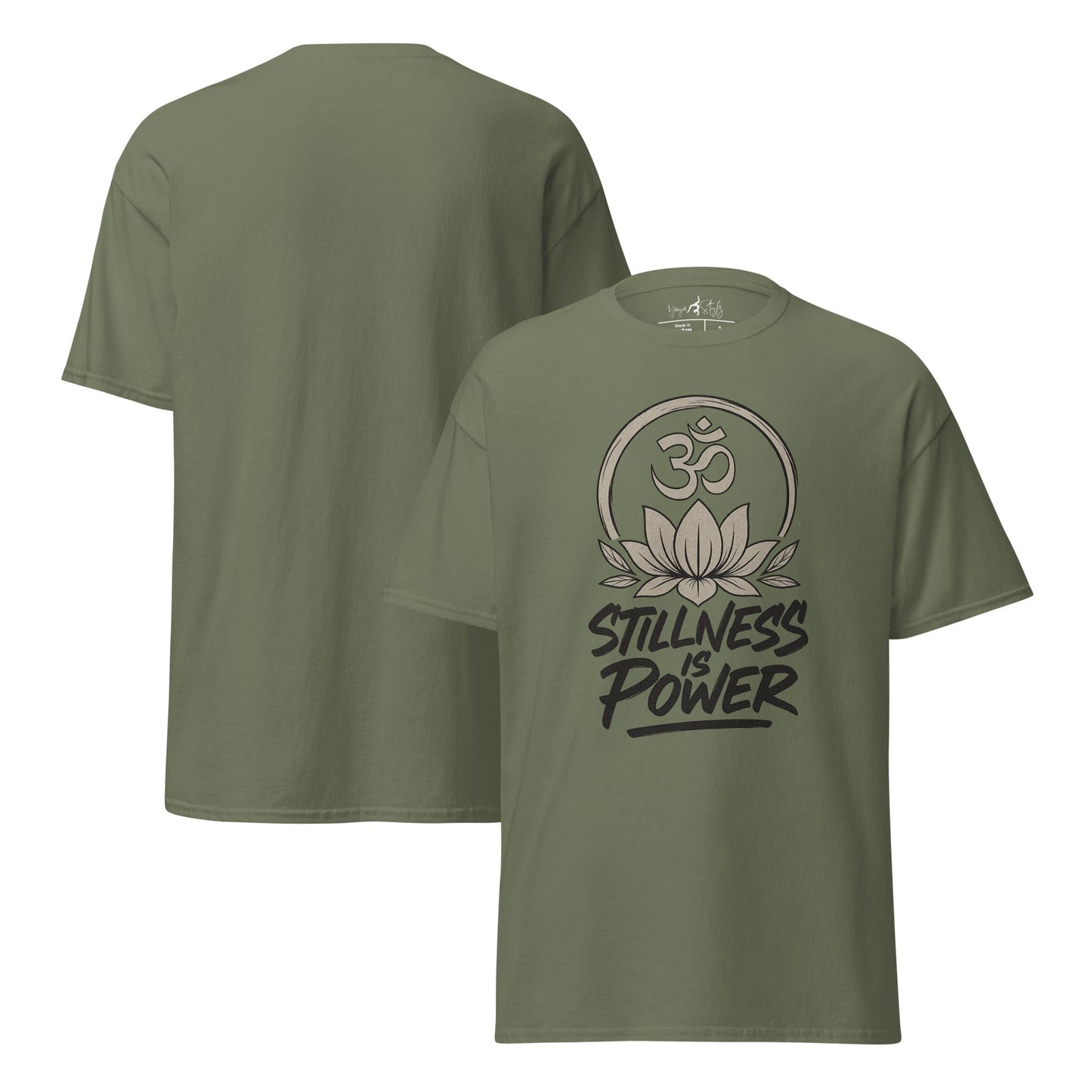 Stillness is Power T-Shirt – Streetwear Unisex Shirt aus 100 % Baumwolle – Achtsamkeit, Ruhe, Yoga, Mindfulness Look - YogaStylz