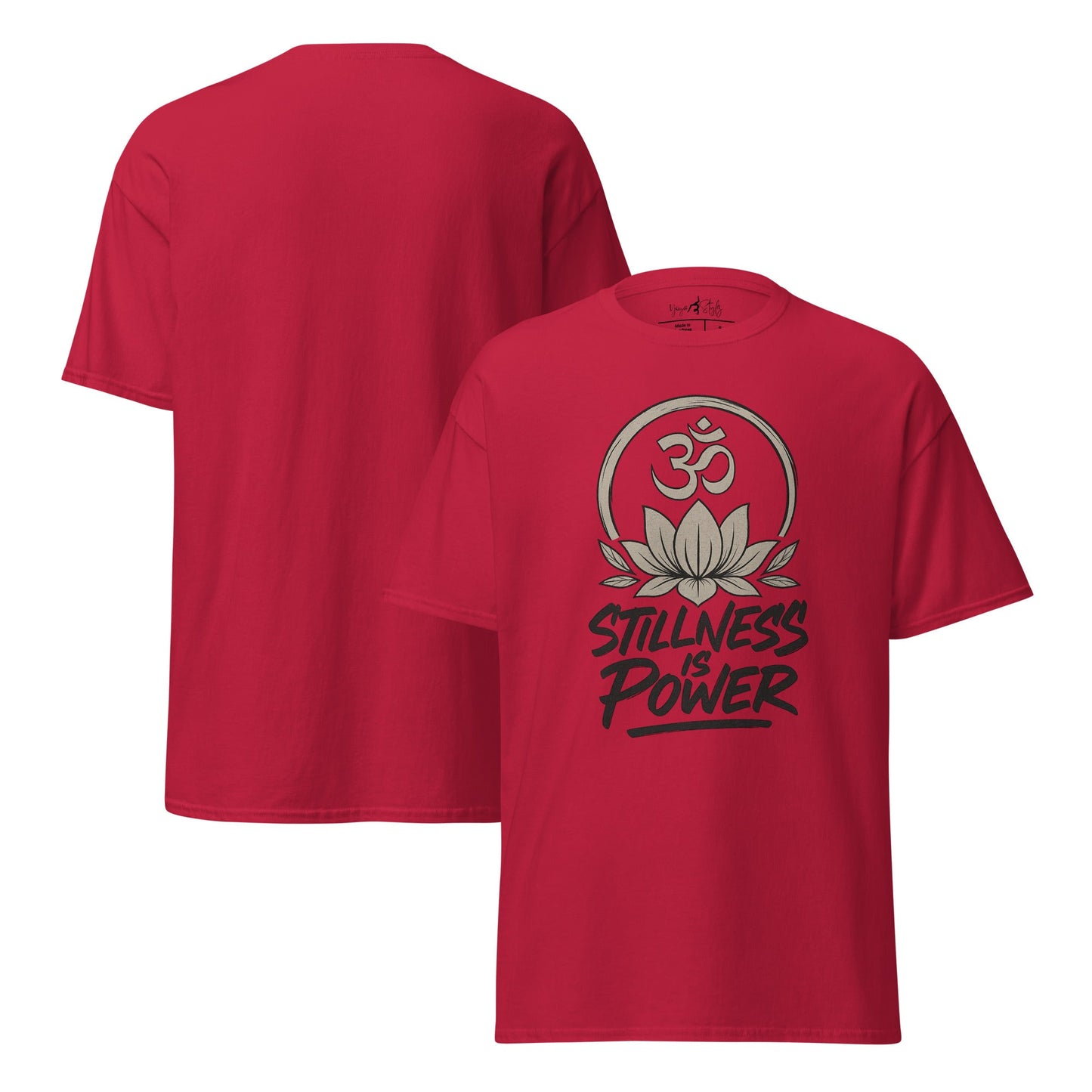 Stillness is Power T-Shirt – Streetwear Unisex Shirt aus 100 % Baumwolle – Achtsamkeit, Ruhe, Yoga, Mindfulness Look - YogaStylz