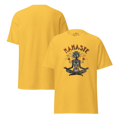 T-Shirt meditierende Frau – Achtsamkeit & Yoga Shirt – Spirituelles Unisex Shirt aus Baumwolle - Klassisches Unisex T-Shirt - YogaStylz