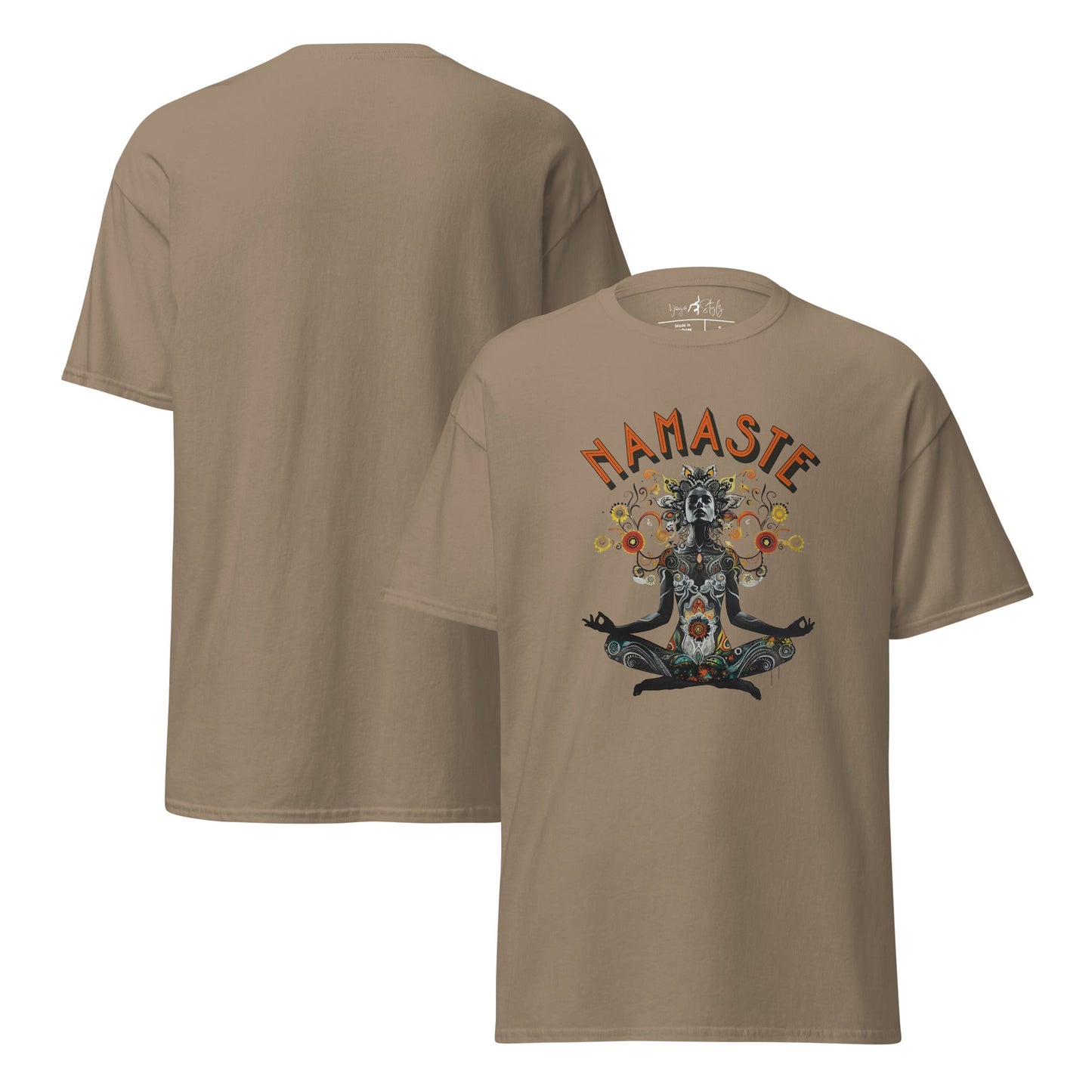T-Shirt meditierende Frau – Achtsamkeit & Yoga Shirt – Spirituelles Unisex Shirt aus Baumwolle - Klassisches Unisex T-Shirt - YogaStylz