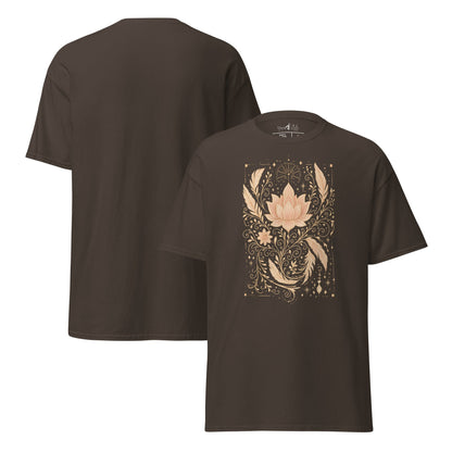 T-Shirt mit Lotus & Ornamenten – Spirituelles Unisex Shirt – Achtsamkeit & Yoga Boho Stil – 100 % Baumwolle - Klassisches Unisex T-Shirt - YogaStylz