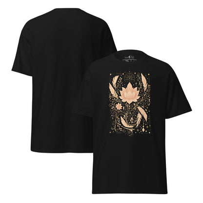T-Shirt mit Lotus & Ornamenten – Spirituelles Unisex Shirt – Achtsamkeit & Yoga Boho Stil – 100 % Baumwolle - Klassisches Unisex T-Shirt - YogaStylz