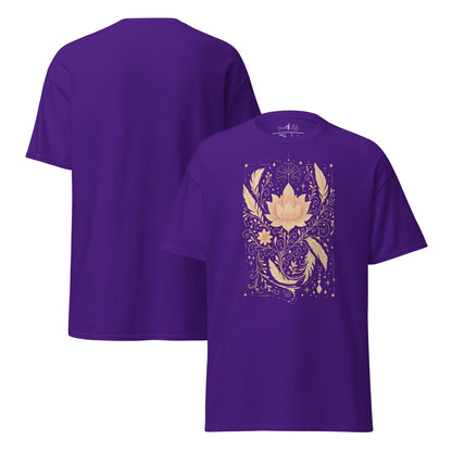 T-Shirt mit Lotus & Ornamenten – Spirituelles Unisex Shirt – Achtsamkeit & Yoga Boho Stil – 100 % Baumwolle - Klassisches Unisex T-Shirt - YogaStylz
