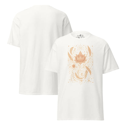 T-Shirt mit Lotus & Ornamenten – Spirituelles Unisex Shirt – Achtsamkeit & Yoga Boho Stil – 100 % Baumwolle - Klassisches Unisex T-Shirt - YogaStylz