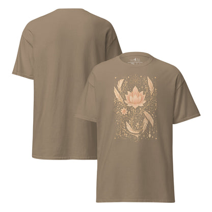 T-Shirt mit Lotus & Ornamenten – Spirituelles Unisex Shirt – Achtsamkeit & Yoga Boho Stil – 100 % Baumwolle - Klassisches Unisex T-Shirt - YogaStylz