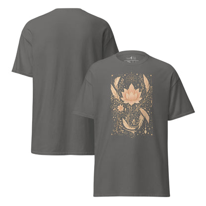 T-Shirt mit Lotus & Ornamenten – Spirituelles Unisex Shirt – Achtsamkeit & Yoga Boho Stil – 100 % Baumwolle - Klassisches Unisex T-Shirt - YogaStylz