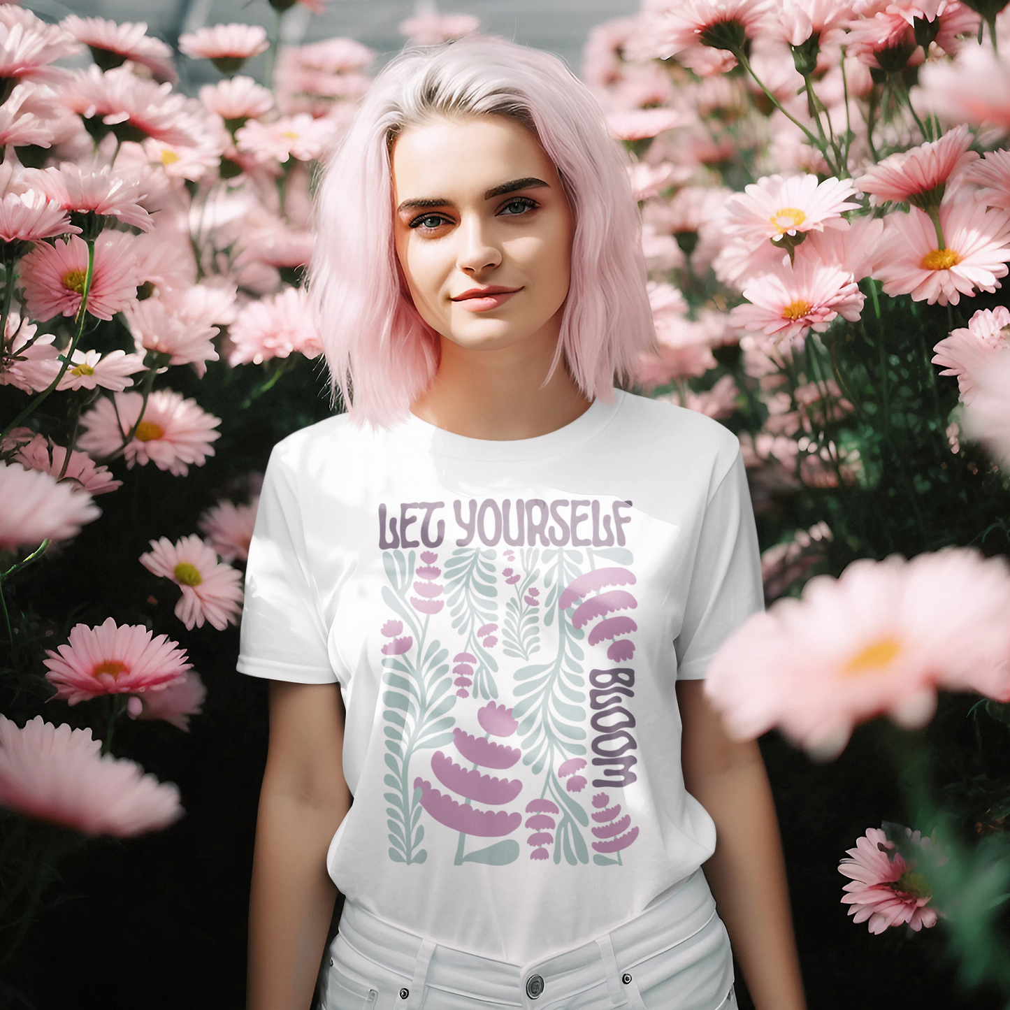 Let Yourself Bloom – Unisex Floral T-Shirt