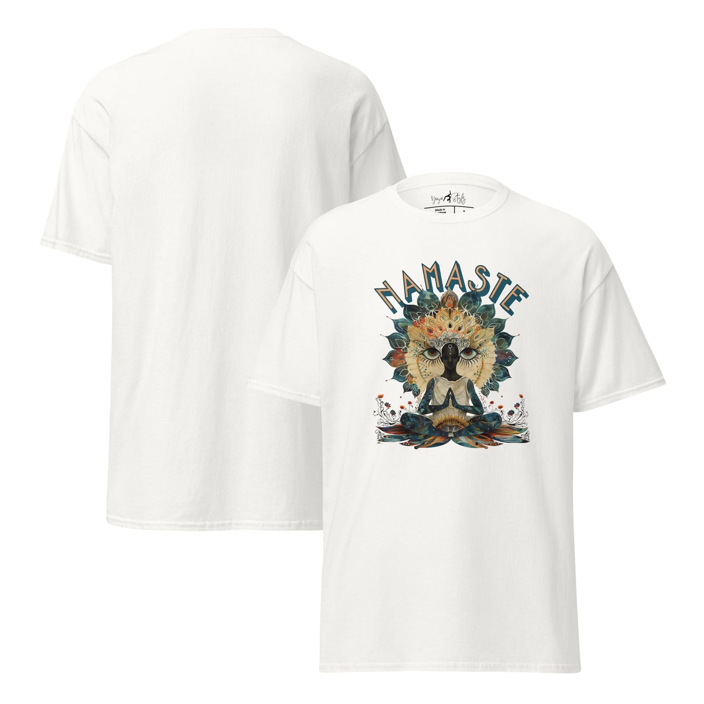T-Shirt Namaste Boho Yoga – Spirituelles Unisex Shirt – Achtsamkeit & Baumwolle – Yoga Geschenk - Klassisches Unisex T-Shirt - YogaStylz