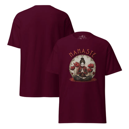 T-Shirt Spirituelle Ruhe trifft florale Kraft – Achtsamkeit & Blumenmotiv – Unisex Shirt aus Baumwolle - Klassisches Unisex T-Shirt - YogaStylz