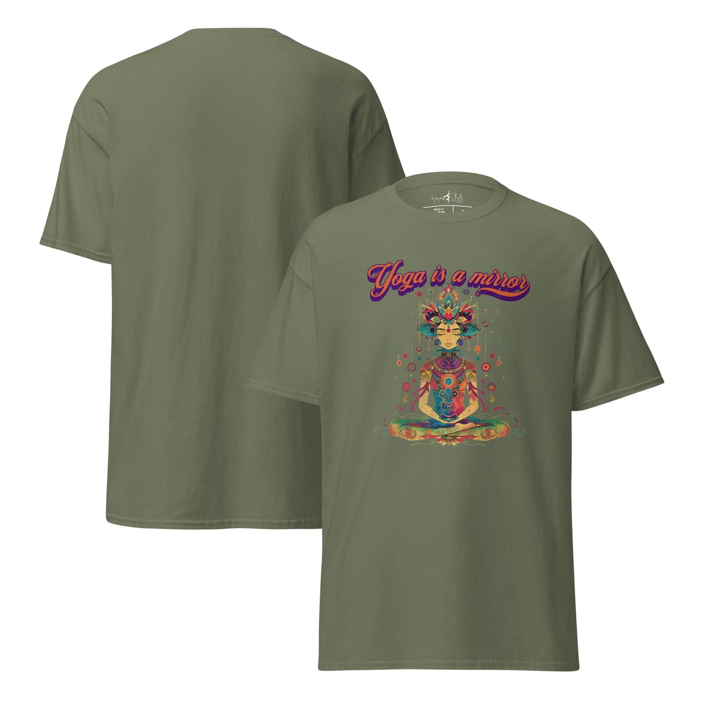 T-Shirt Yoga is a Mirror – Spirituelles Unisex Shirt – Achtsamkeit & Selbstreflexion – 100 % Baumwolle - Klassisches Unisex T-Shirt - YogaStylz