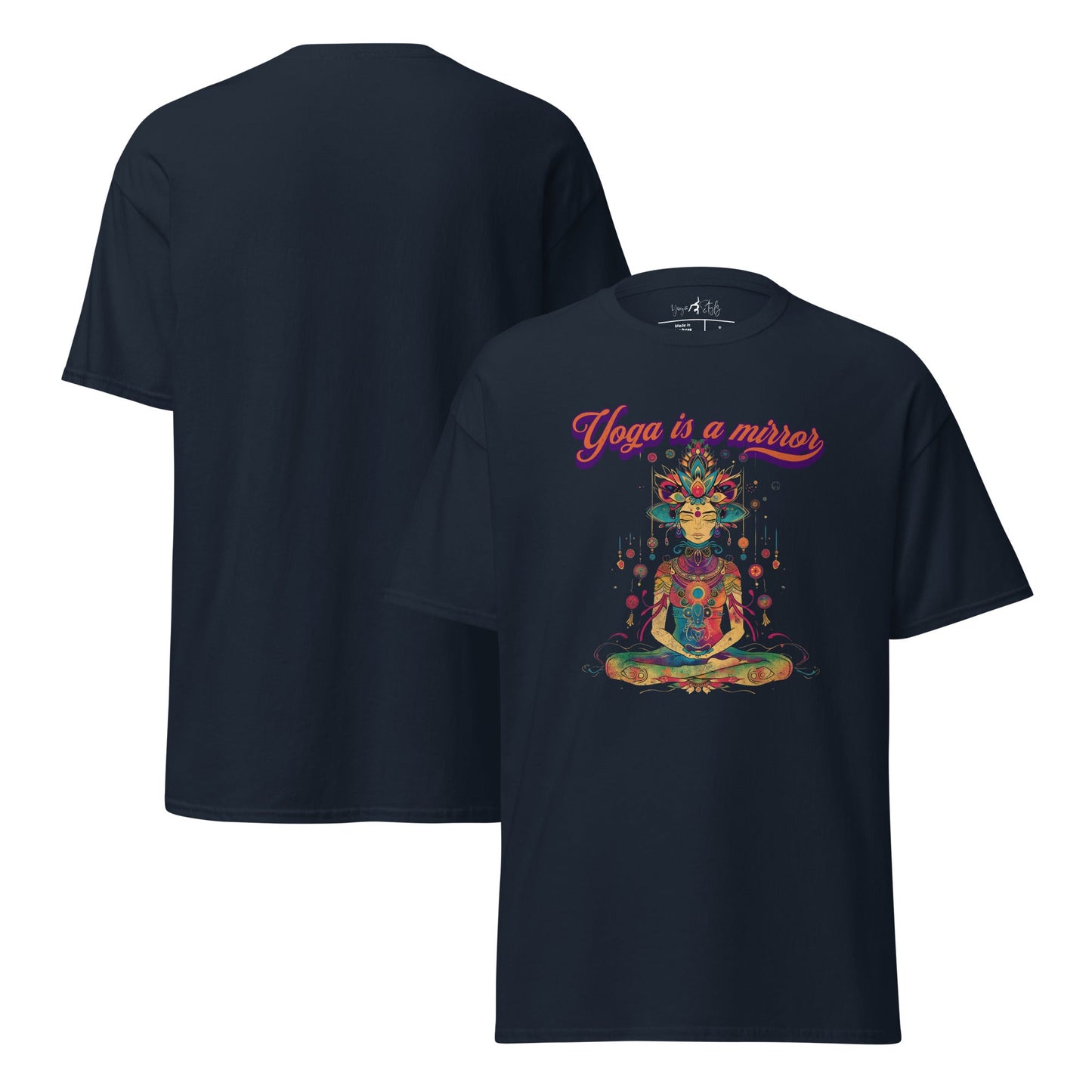 T-Shirt Yoga is a Mirror – Spirituelles Unisex Shirt – Achtsamkeit & Selbstreflexion – 100 % Baumwolle - Klassisches Unisex T-Shirt - YogaStylz