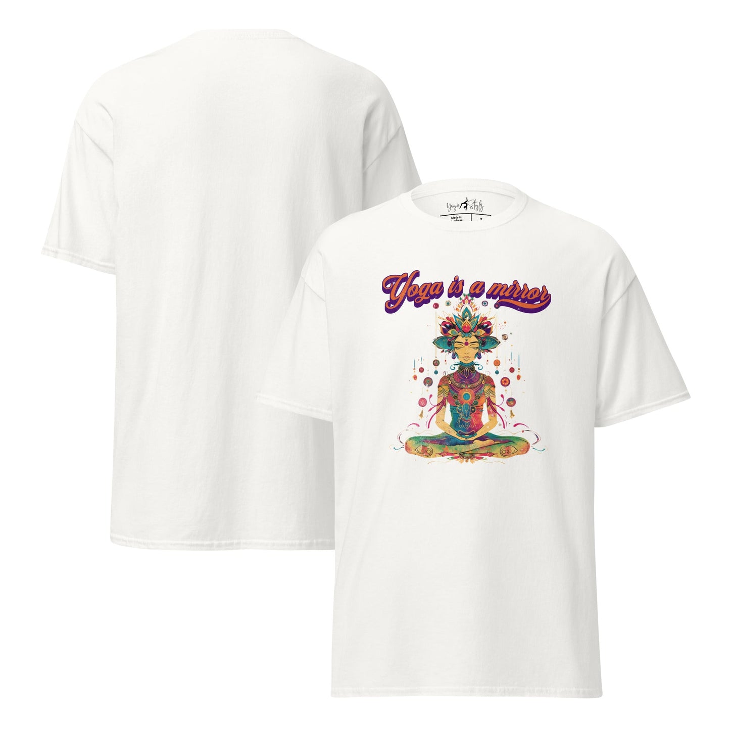 T-Shirt Yoga is a Mirror – Spirituelles Unisex Shirt – Achtsamkeit & Selbstreflexion – 100 % Baumwolle - Klassisches Unisex T-Shirt - YogaStylz