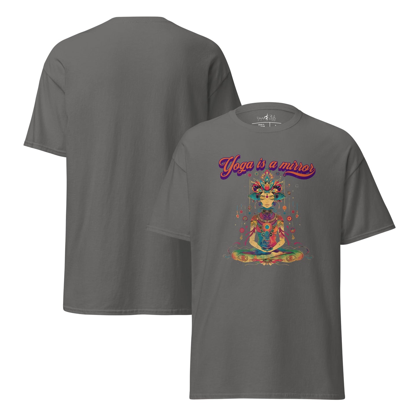 T-Shirt Yoga is a Mirror – Spirituelles Unisex Shirt – Achtsamkeit & Selbstreflexion – 100 % Baumwolle - Klassisches Unisex T-Shirt - YogaStylz