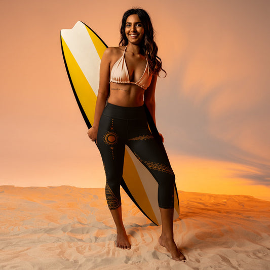 Tribal Sun Capri - Leggings – Energie & Stil in perfekter Balance - YogaStylz