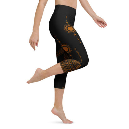 Tribal Sun Capri - Leggings – Energie & Stil in perfekter Balance - YogaStylz