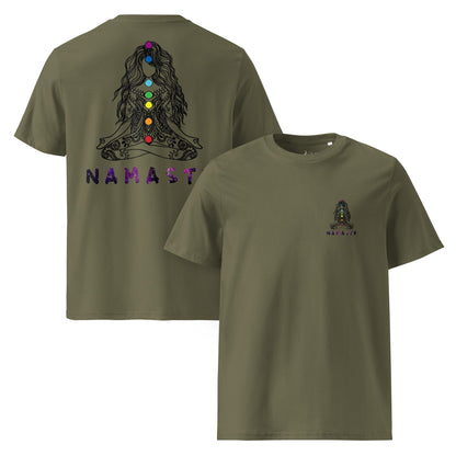 Unisex - Bio - Baumwoll - T-Shirt Chakra Namaste Boho Yoga - YogaStylz